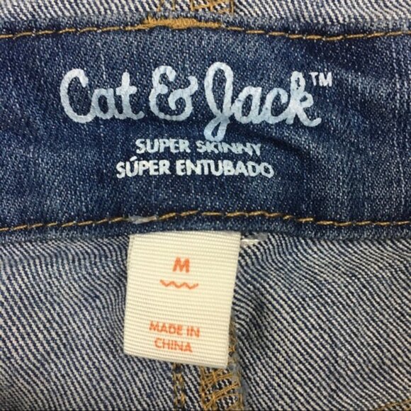 Cat & Jack girls denim overalls with adjustable straps size medium - Picture 6 of 8